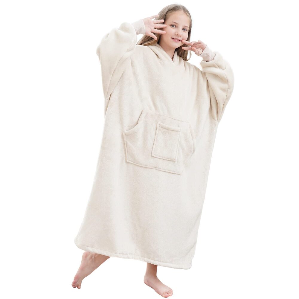 2779 Oversized Wearable Blanket Sweatshirt, Thick Warm Fleece Cozy Sherpa